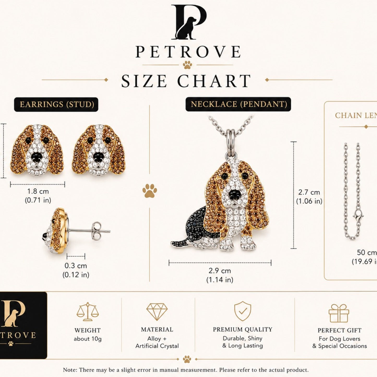 Basset Hound Necklace &amp; Earrings Set – Crystal Pavé Dog Pendant Jewelry, Silver Memorial Gift for Dog Lovers
